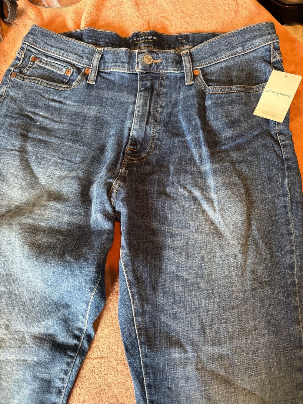 Lucky Brand Slim Straight Jeans in Medium Blue Wash